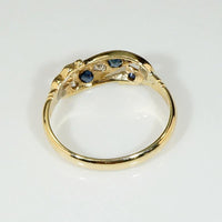 Jaunty Sapphire & Diamond Set 18ct Flourish Band