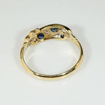 Jaunty Sapphire & Diamond Set 18ct Flourish Band