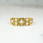 Arts & Crafts Geometric Gold & Pearl Band