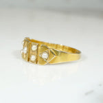 Arts & Crafts Geometric Gold & Pearl Band