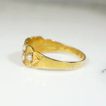 Arts & Crafts Geometric Gold & Pearl Band