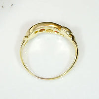 English Diamond & Ruby Flourished 18ct Band