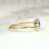 Starry Sapphire Blossom Antique Crossover Ring