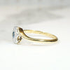 Starry Sapphire Blossom Antique Crossover Ring