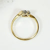 Starry Sapphire Blossom Antique Crossover Ring