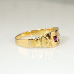 Chic Victorian 18ct Band with Diamond & Ruby
