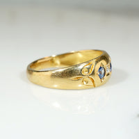 Endearing Edwardian Sapphire & Diamond 18ct Band