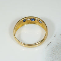 Endearing Edwardian Sapphire & Diamond 18ct Band