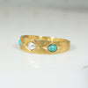 Exquisite Antique Pearl & Turquoise Band in 18ct Gold