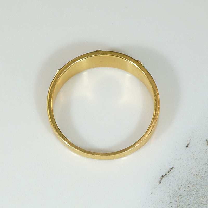 Exquisite Antique Pearl & Turquoise Band in 18ct Gold
