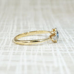 Sapphire & Diamond Blossom Platinum on 18ct Ring