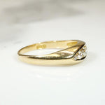 Curvaceous 18ct English "Eye" Ring with Diamonds