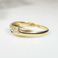Curvaceous 18ct English "Eye" Ring with Diamonds