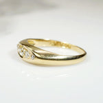Curvaceous 18ct English "Eye" Ring with Diamonds
