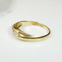 Curvaceous 18ct English "Eye" Ring with Diamonds