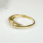 Curvaceous 18ct English "Eye" Ring with Diamonds