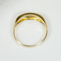 Curvaceous 18ct English "Eye" Ring with Diamonds