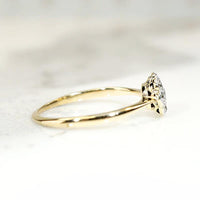 Sweet Little Flower Diamond Cluster Engagement Ring