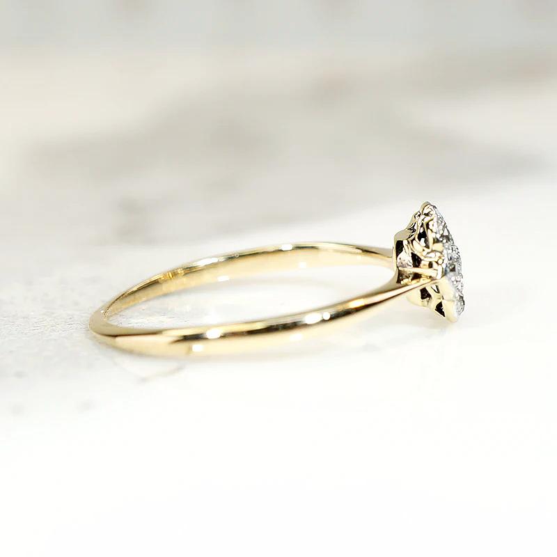 Sweet Little Flower Diamond Cluster Engagement Ring