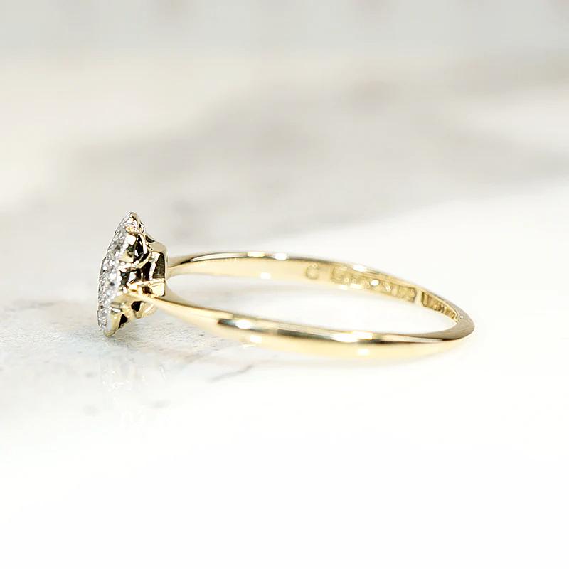 Sweet Little Flower Diamond Cluster Engagement Ring
