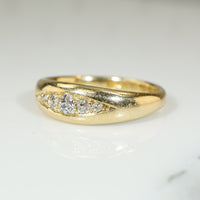 Shapely English 18ct Gold Diamond Band