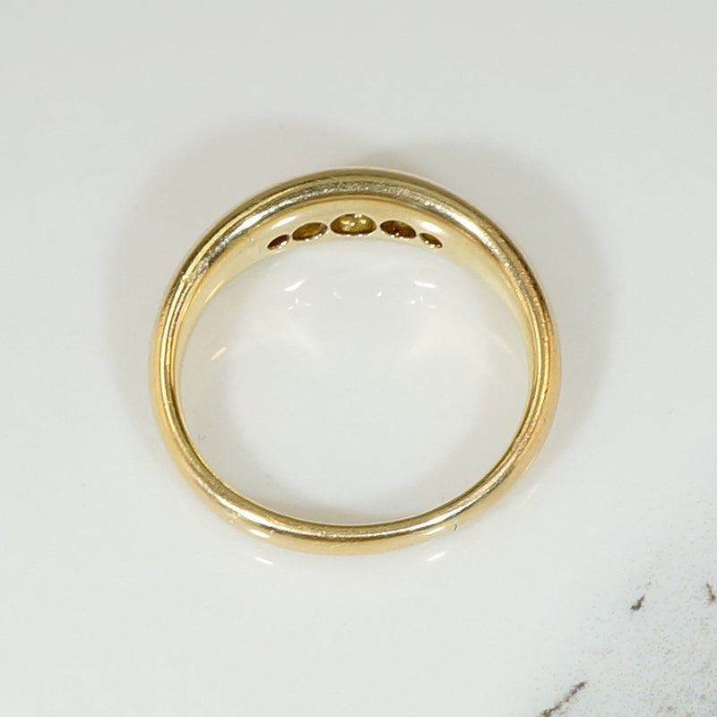 Shapely English 18ct Gold Diamond Band
