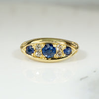 Substantial 18ct Gold Sapphire & Diamond Band