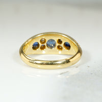 Substantial 18ct Gold Sapphire & Diamond Band