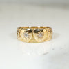 Two Star Set Diamond Hearts Mizpah Ring