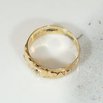 Two Star Set Diamond Hearts Mizpah Ring