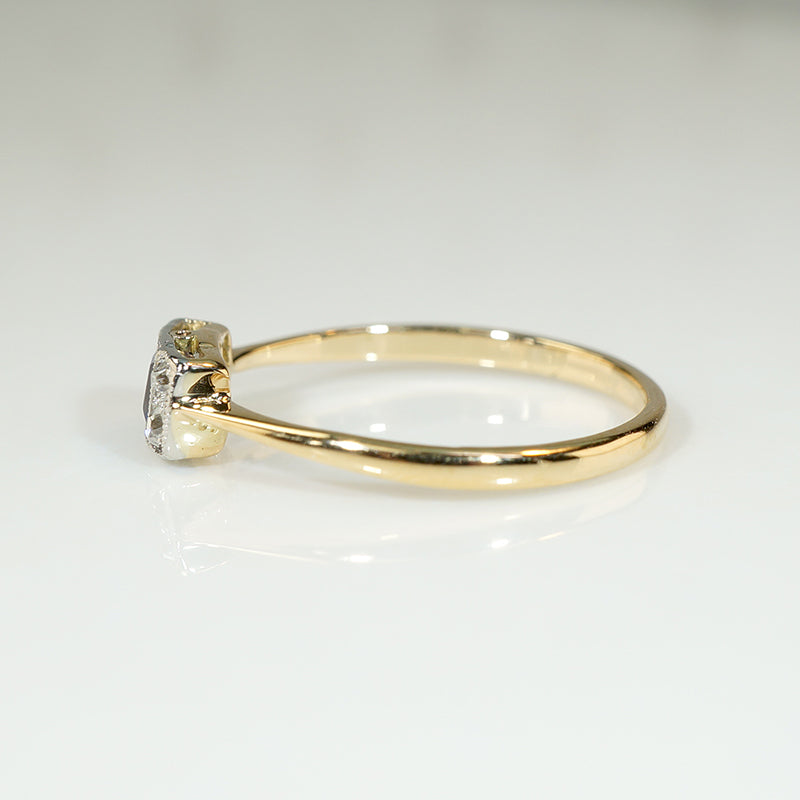 Crisp Edwardian Sapphire Ring with Diamond Accents