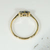 Crisp Edwardian Sapphire Ring with Diamond Accents