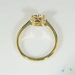 Edwardian Square Sapphire Diamond Frame Ring
