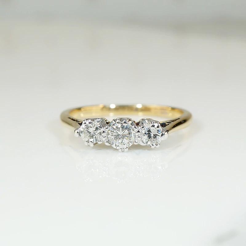 Delightful Three Stone Diamond Engagement Ring