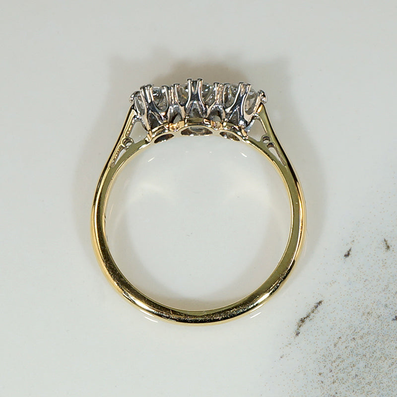 Delightful Three Stone Diamond Engagement Ring