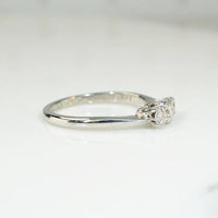 Retro Diamond Trilogy Ring in Platinum & White Gold