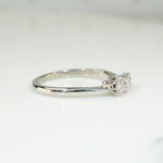 Retro Diamond Trilogy Ring in Platinum & White Gold