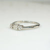 Retro Diamond Trilogy Ring in Platinum & White Gold