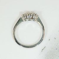 Retro Diamond Trilogy Ring in Platinum & White Gold