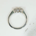 Retro Diamond Trilogy Ring in Platinum & White Gold