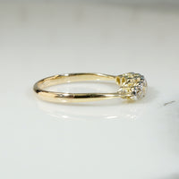 Graduated Old Mine Diamonds Platinum & 18ct Ring