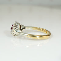 Ruby Swirl Ring in Platinum & 18ct Gold