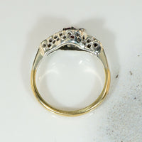 Ruby Swirl Ring in Platinum & 18ct Gold