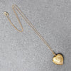 Foliate Engraved 9ct Gold Heart Locket