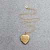 Foliate Engraved 9ct Gold Heart Locket