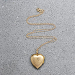 Foliate Engraved 9ct Gold Heart Locket