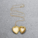 Foliate Engraved 9ct Gold Heart Locket