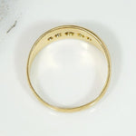 Antique English 18ct "Eye" Band with Old Mine Diamonds