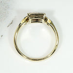 Old Mine & Rose Cut Diamond Two-Tone Petite Square Ring