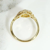 Curvy Diamond Cluster Navette Ring in 18ct Gold